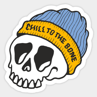 Chill to the Bone Skull Sticker